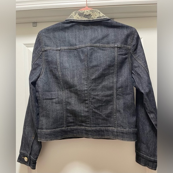 V Cristina Denim Suit-Lace Detail and Jeweled Buttons. - Picture 12 of 16